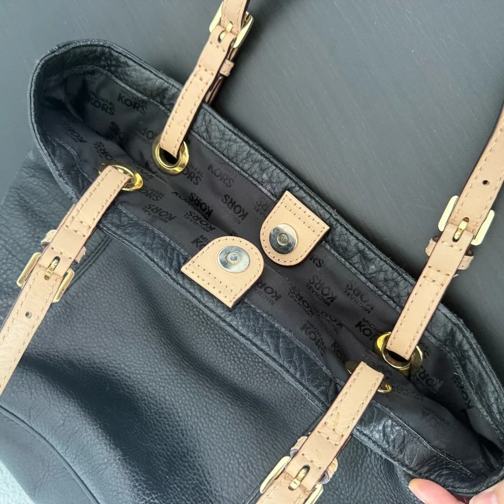 Michael Kors Pebbled Leather Jet Set Tote Shoulder Bag